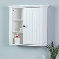 White Wood Bathroom Cabinet M57356