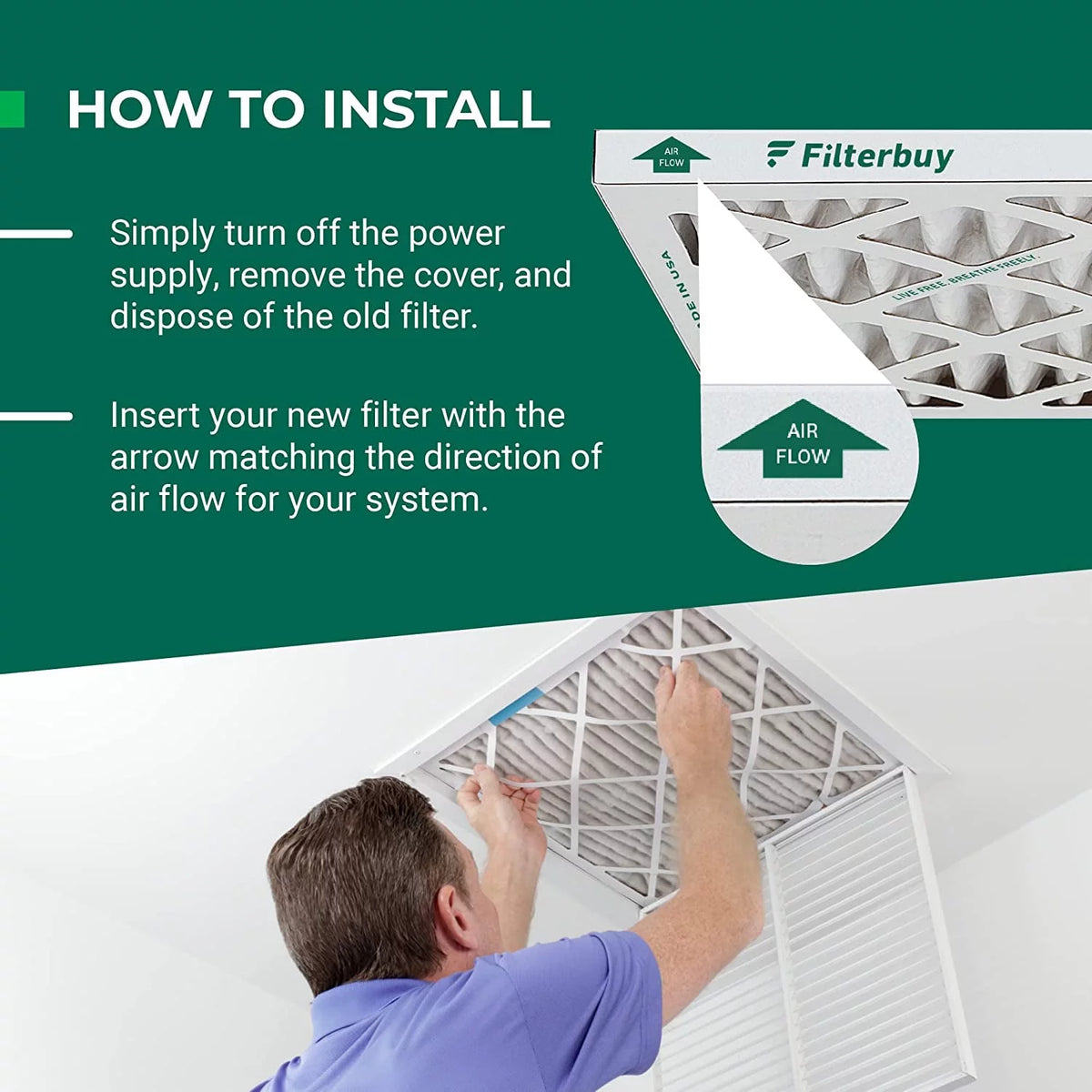 16x25x5 MERV 13 Pleated HVAC Air Filters 4-Pack X3682