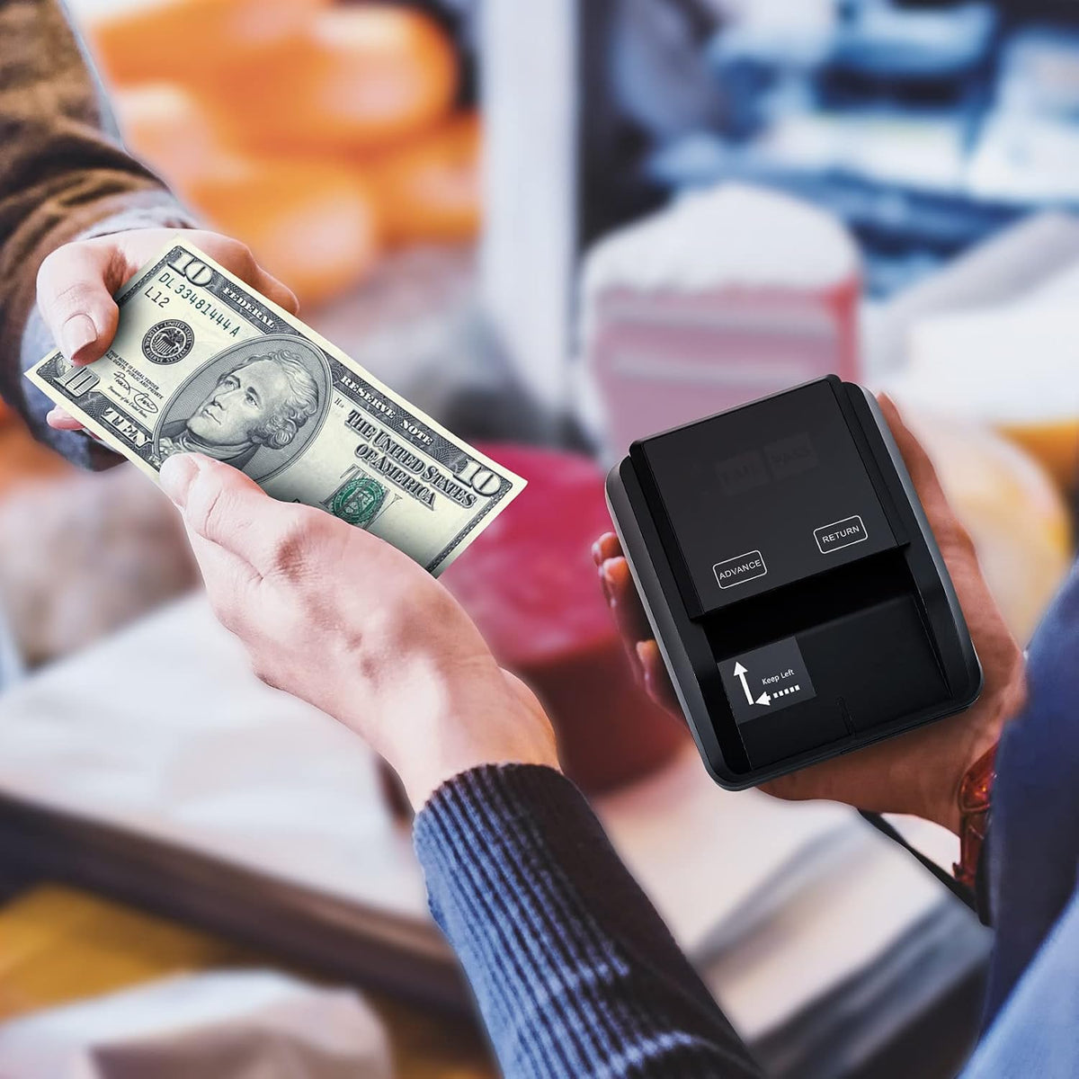 Counterfeit Bill Detector with Pass/Fail Display N436255
