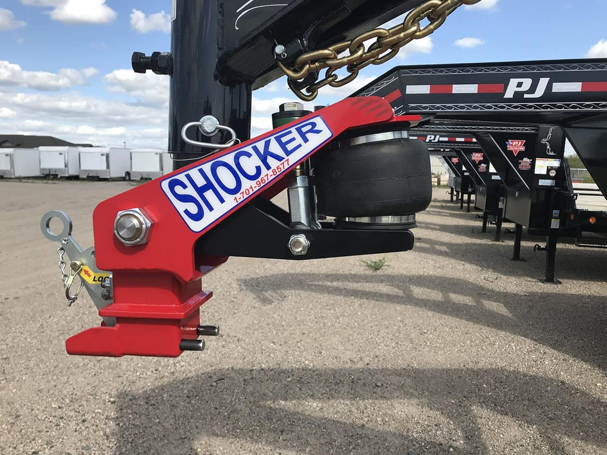 Gooseneck Air Hitch & Coupler, Round 3-15/16" Angled Pin 30K Coupler 9" Offset S1491