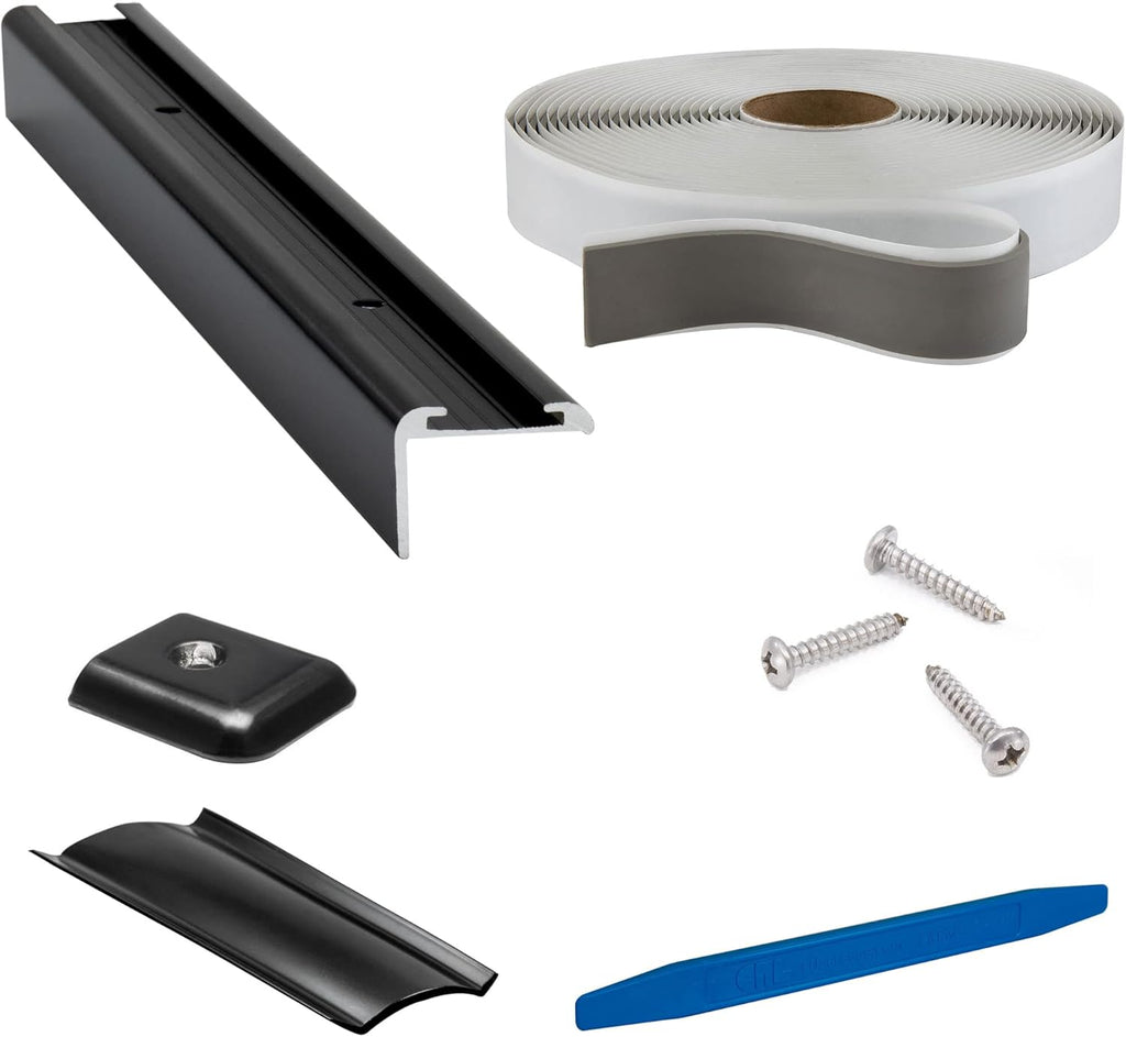 Black Aluminum RV Roof Trim Kit (15 Feet) W366