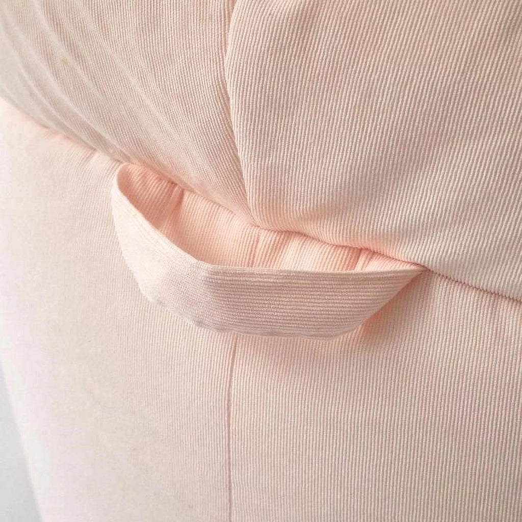 Pink Soft Plush Corduroy Bean Bag Chair with Pocket C852135