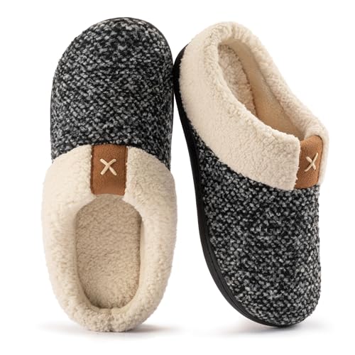 Women's Memory Foam Indoor Slipper with Anti-Skid Rubber Sole V915