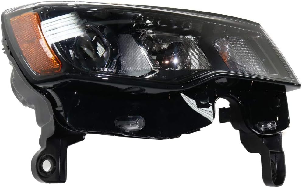 Jeep Grand Cherokee Passenger Side Black Bezel Halogen Headlight Assembly V45479