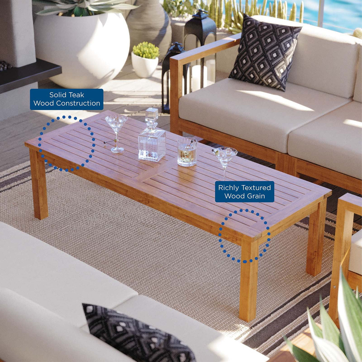 Teak Wood Outdoor Coffee Table R522