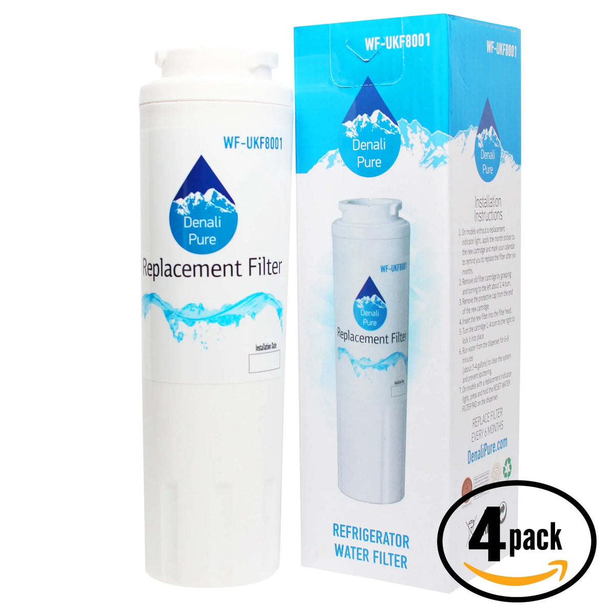 4-Pack Replacement Refrigerator Water Filter Cartridge O785