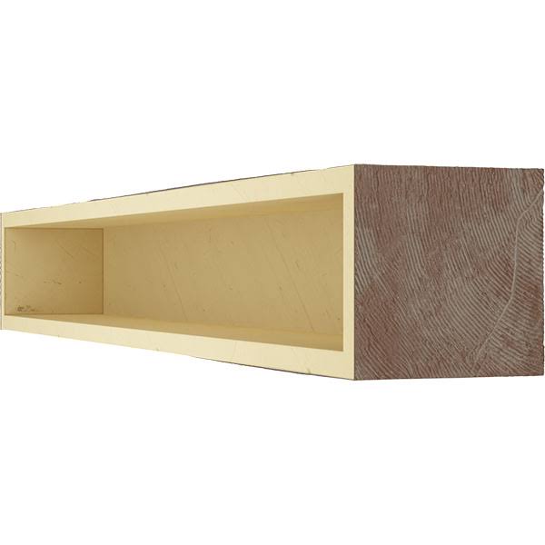 Hand Hewn Faux Wood Fireplace Mantel, Aged Pecan X601