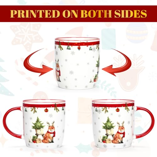 Set of 4 Christmas Mugs, 11 Oz S11919