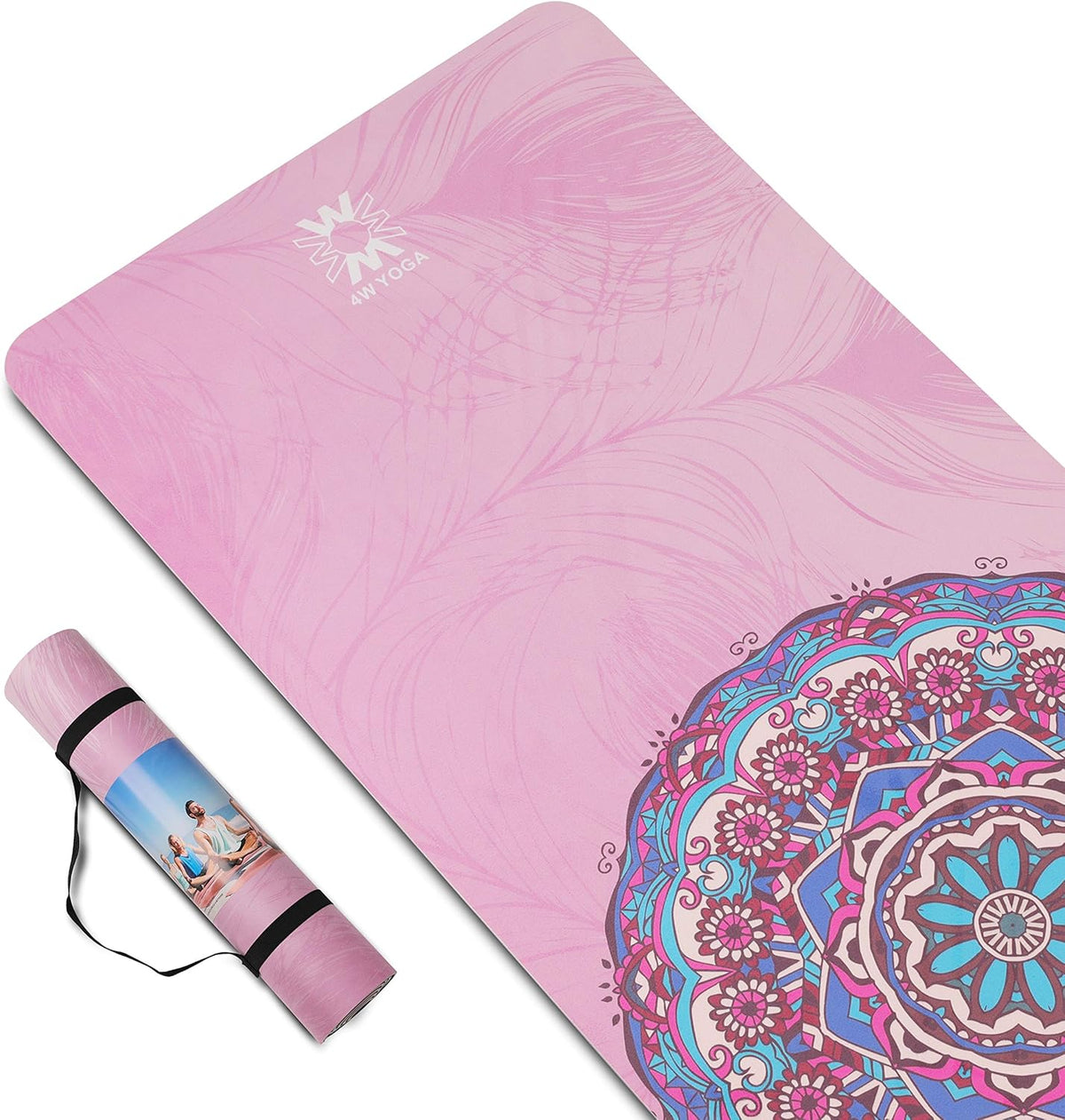 Eco Friendly Suede Yoga Mat with Carrying Strap Y387