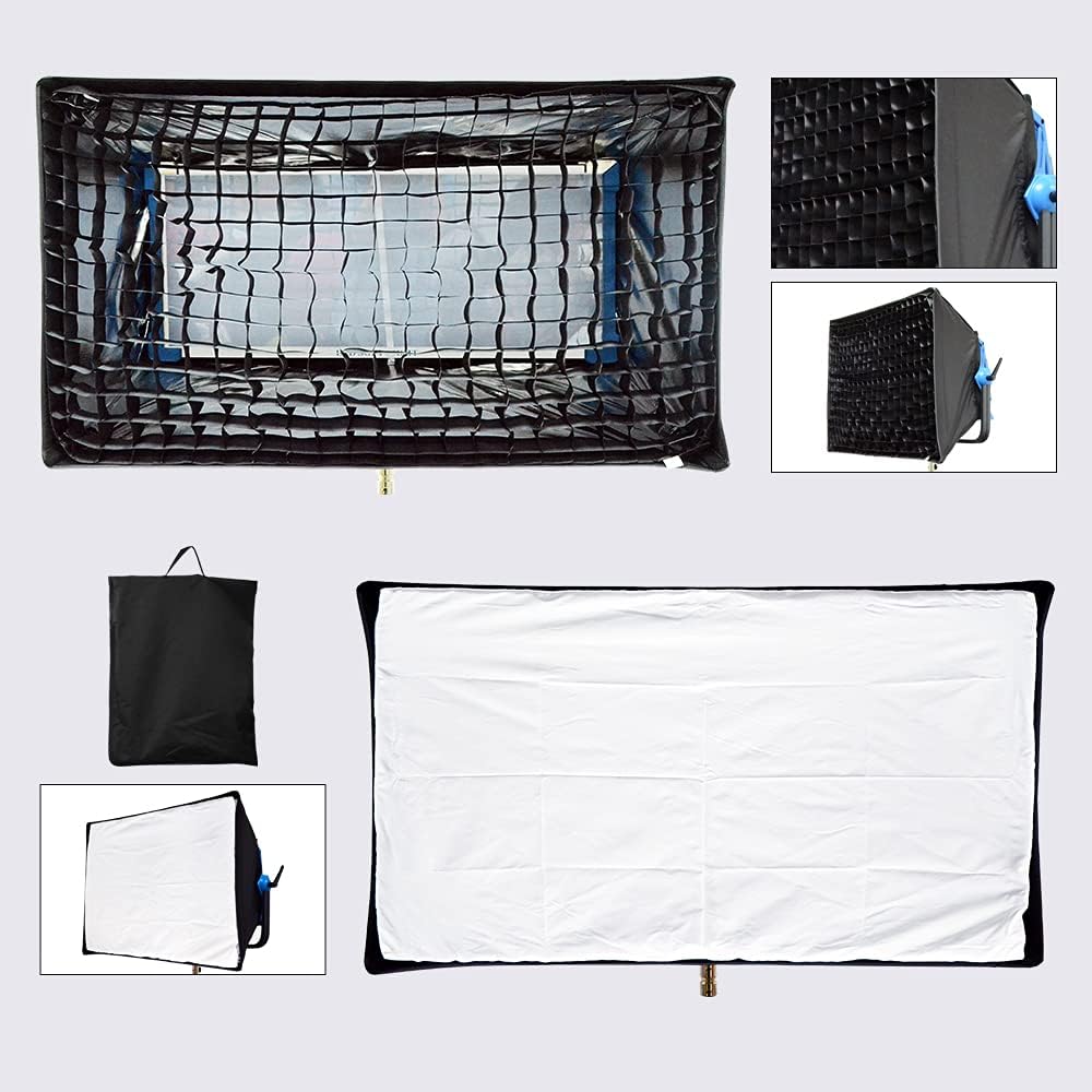 500W LED Video Panel Soft Light with DMX Wireless Remote and Carry Bag Y357031