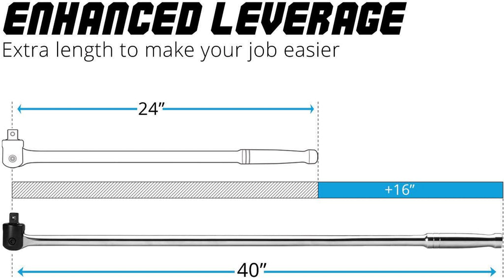 3/4 in. Drive 40 in. Extended Leverage Breaker Bar Pack of 2 W799