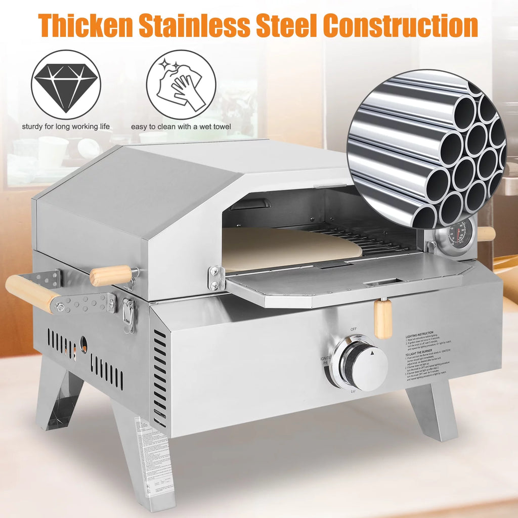 12 Inch 2-in-1 Gas Pizza Oven & Propane Grill A474361