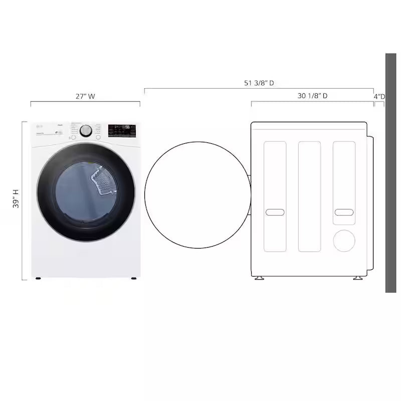 7.4 Cu. Ft. Vented Gas Dryer in White U49401