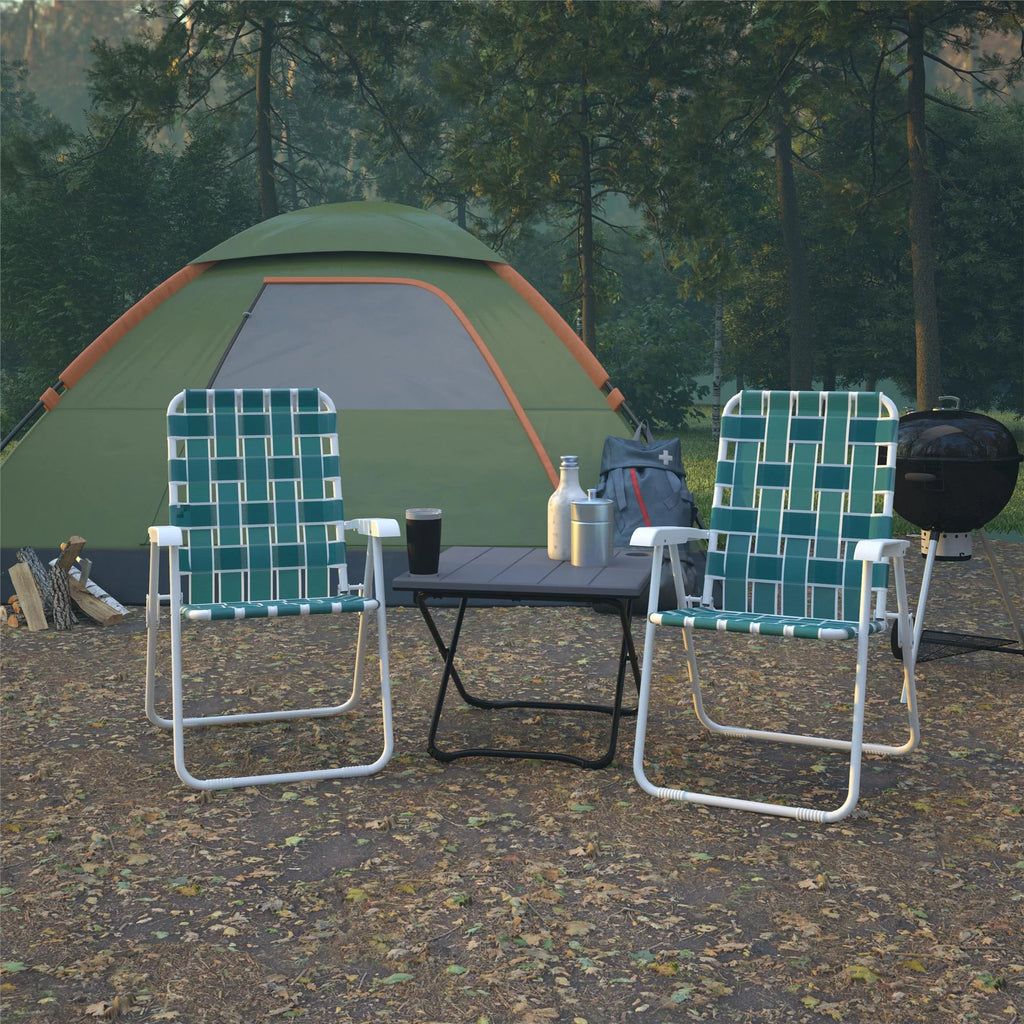 Folding Lawn Chairs 2-Pack Teal X2712