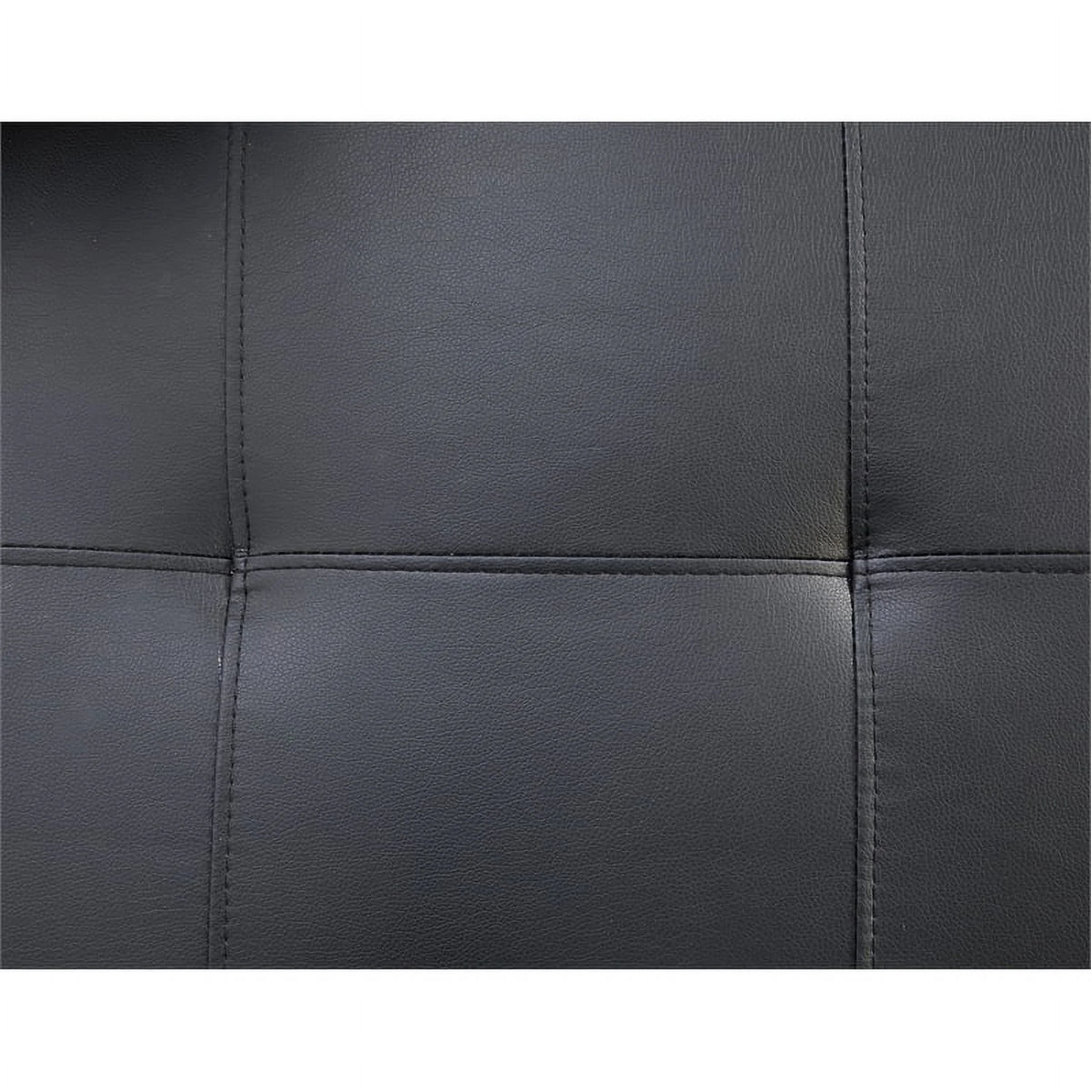 Faux Leather Sectional Sofa in Black C71917