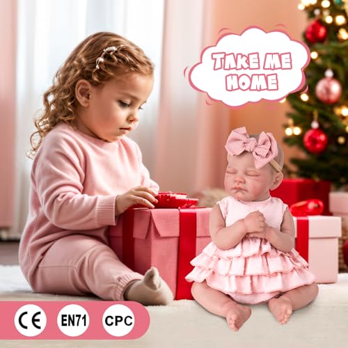 20-Inch Reborn Baby Doll with Poseable Limbs and Feeding Kit S6235