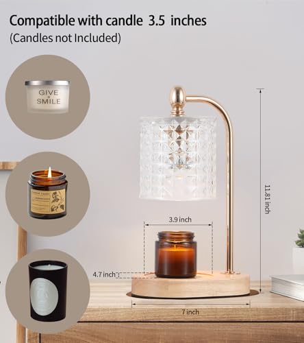 Gold Electric Candle Warmer Lamp with Timer and Dimmer C275674