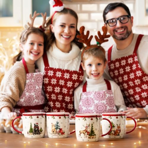 Set of 4 Christmas Mugs, 11 Oz S11919