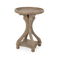 Natural Brown Round Wood End Table Z191