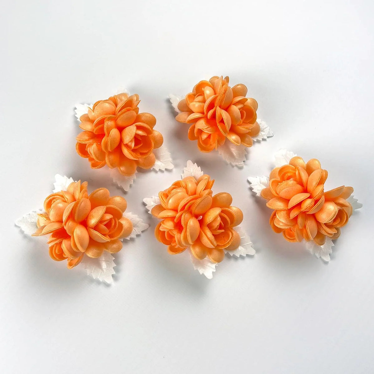 5 Pack Multicolor Edible Wafer Paper Flowers Cake Topper M9139