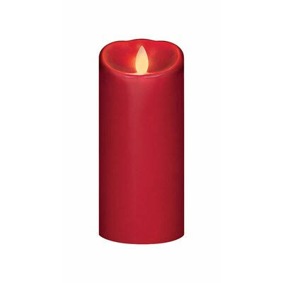 4 Piece Unscented Pillar Candle Set, Red L472893