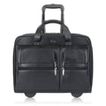 Black 15.6 inch Leather Rolling Laptop Case R244360