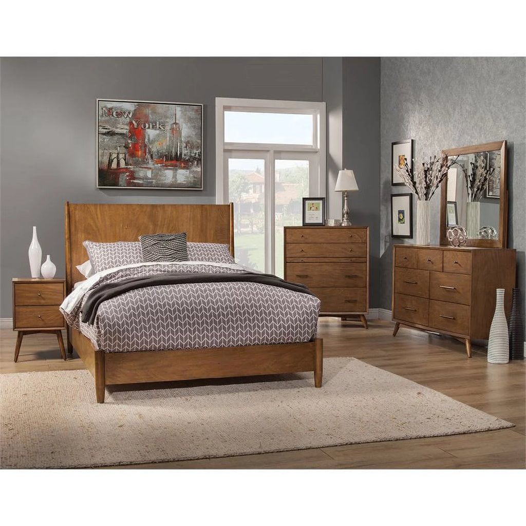 3 Piece Set with TV Console Panel Bed & Nightstand F3355