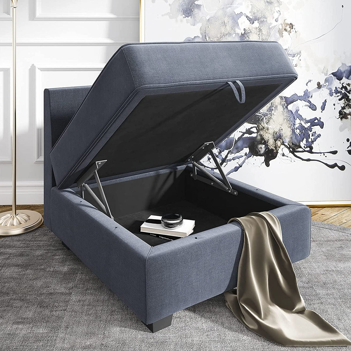 Upholstered Fabric Accent Chair with Pillow D965826