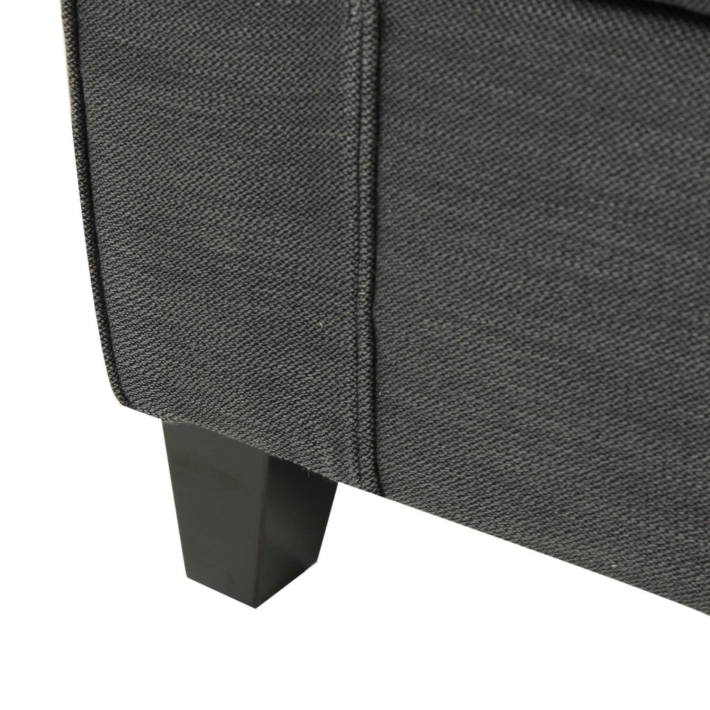 Grey Fabric Storage Ottoman Bench G5200