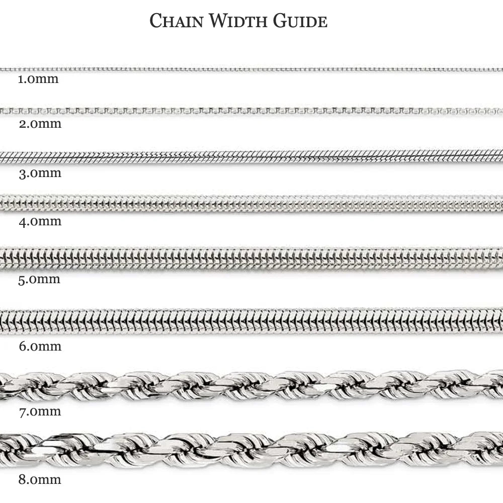 2mm Sterling Silver Rolo Chain Necklace, 26 Inch U906