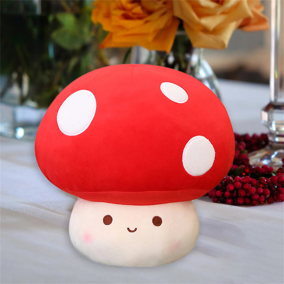 Cute Mushroom Shaped Plush Toy Stuffed Doll H914