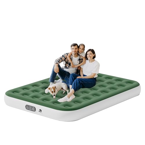 Queen Size Gray Inflatable Air Mattress with Pump M186595