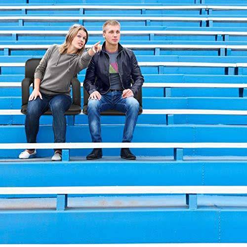 Black Set Stadium Bleacher and Bench Seat Chair with Carry Straps N9528