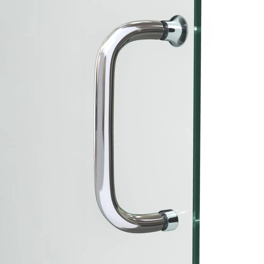 Frosted Sliding Shower Door in Brushed Nickel D786