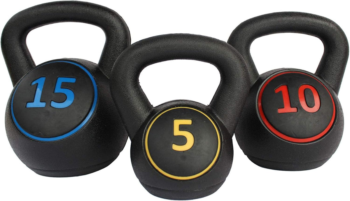 Vinyl Coated Kettlebells 3 Pieces Pack of 2 E5505