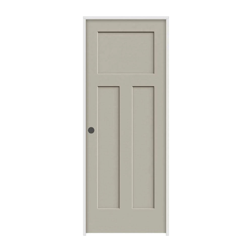 36 in. x 80 in. Desert Sand Painted Right-Hand Molded Composite MDF Single Prehung Interior Door C505