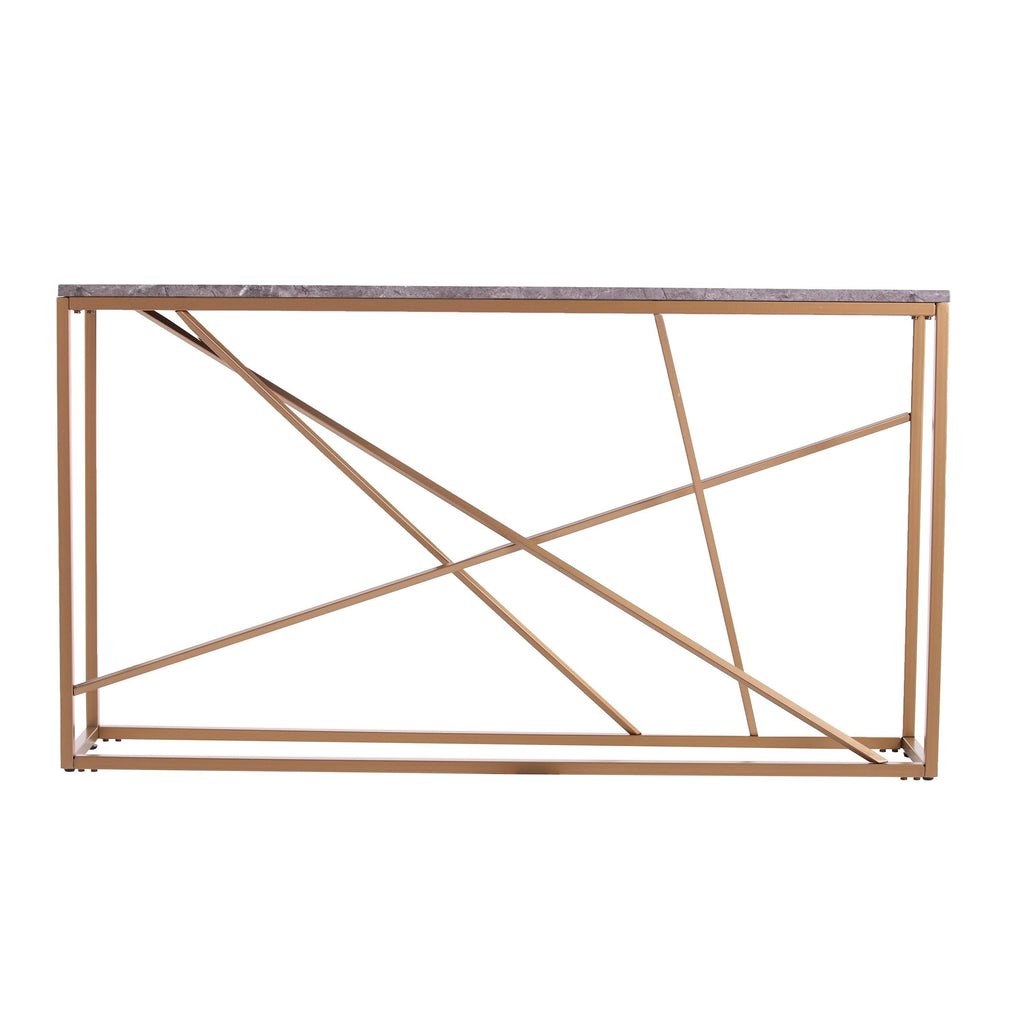 Faux Marble Skinny Console Table P32027