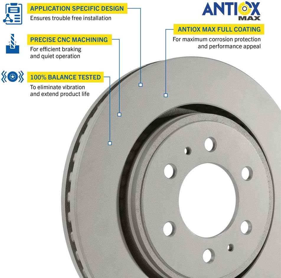 Pack of 2 Rear Brake Rotor W1955