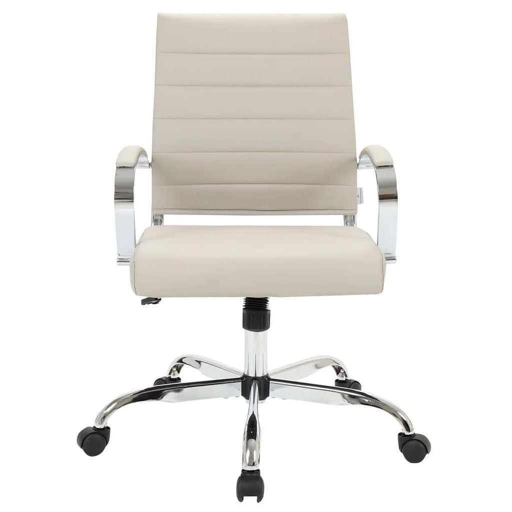 Tan Leatherette Swivel Office Chair W9027