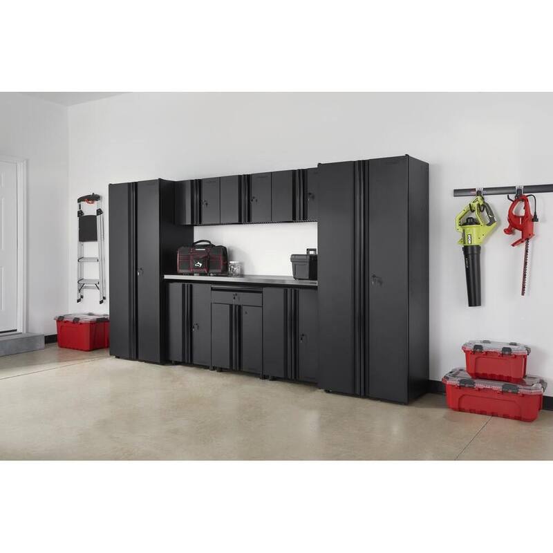 9 Piece Black Welded Steel Garage Storage System R11574