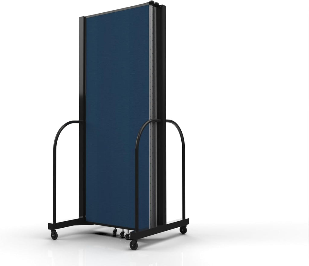 Navy 7'6" x 8'7" Folding Room Divider with Metal Frame C860268