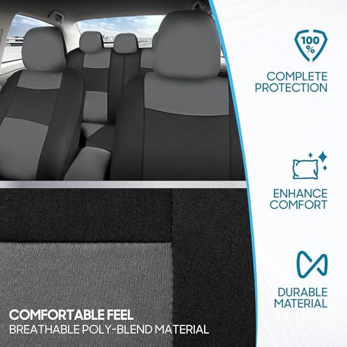 Solid Black Full Set Car Seat Covers Q3844