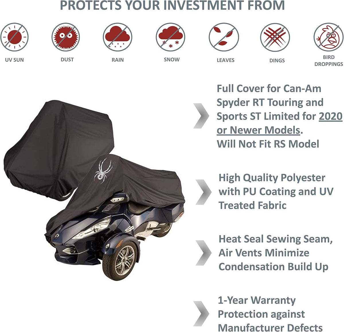 Full Cover for Can-Am Spyder RT Touring Sports ST Limited E366817
