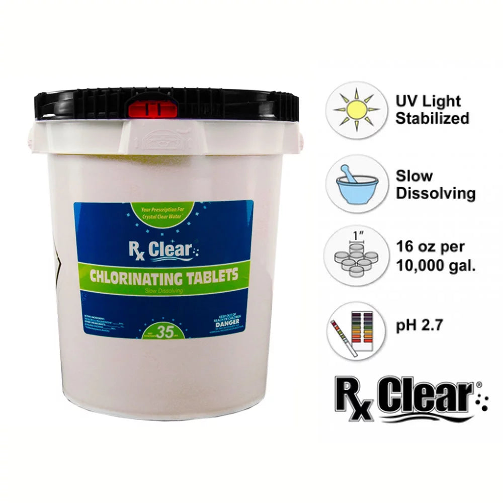 1" Stabilized Chlorine Tablets 35 lb Bucket N899