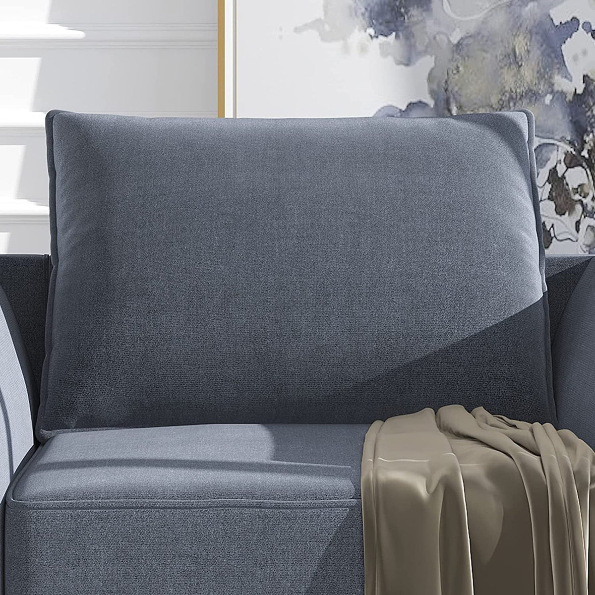 Upholstered Fabric Accent Chair with Pillow D965826
