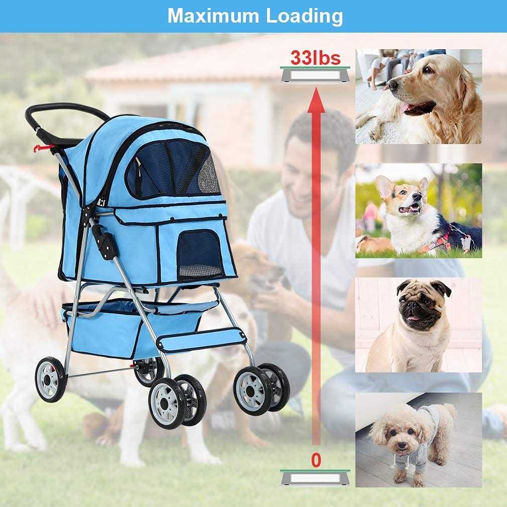 Pet Stroller Folding Carrier Q34408