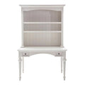 Antiqued White Writing Desk with Hutch I41055