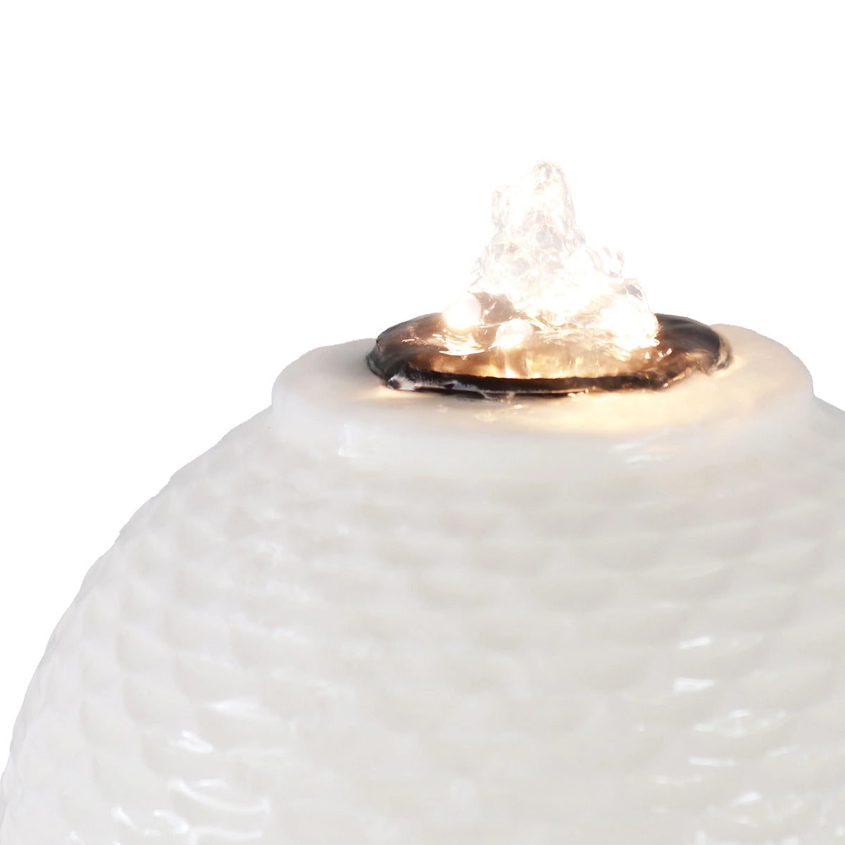 Patterned Sphere Indoor Water Fountain with Lights Z80460
