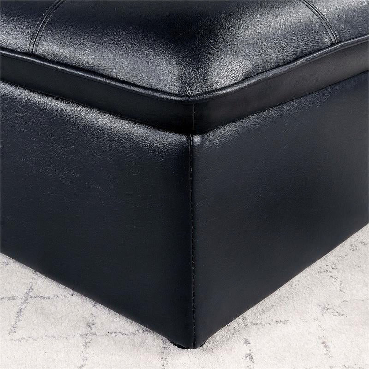 Black Faux Leather Tufted Futon Chair D142303