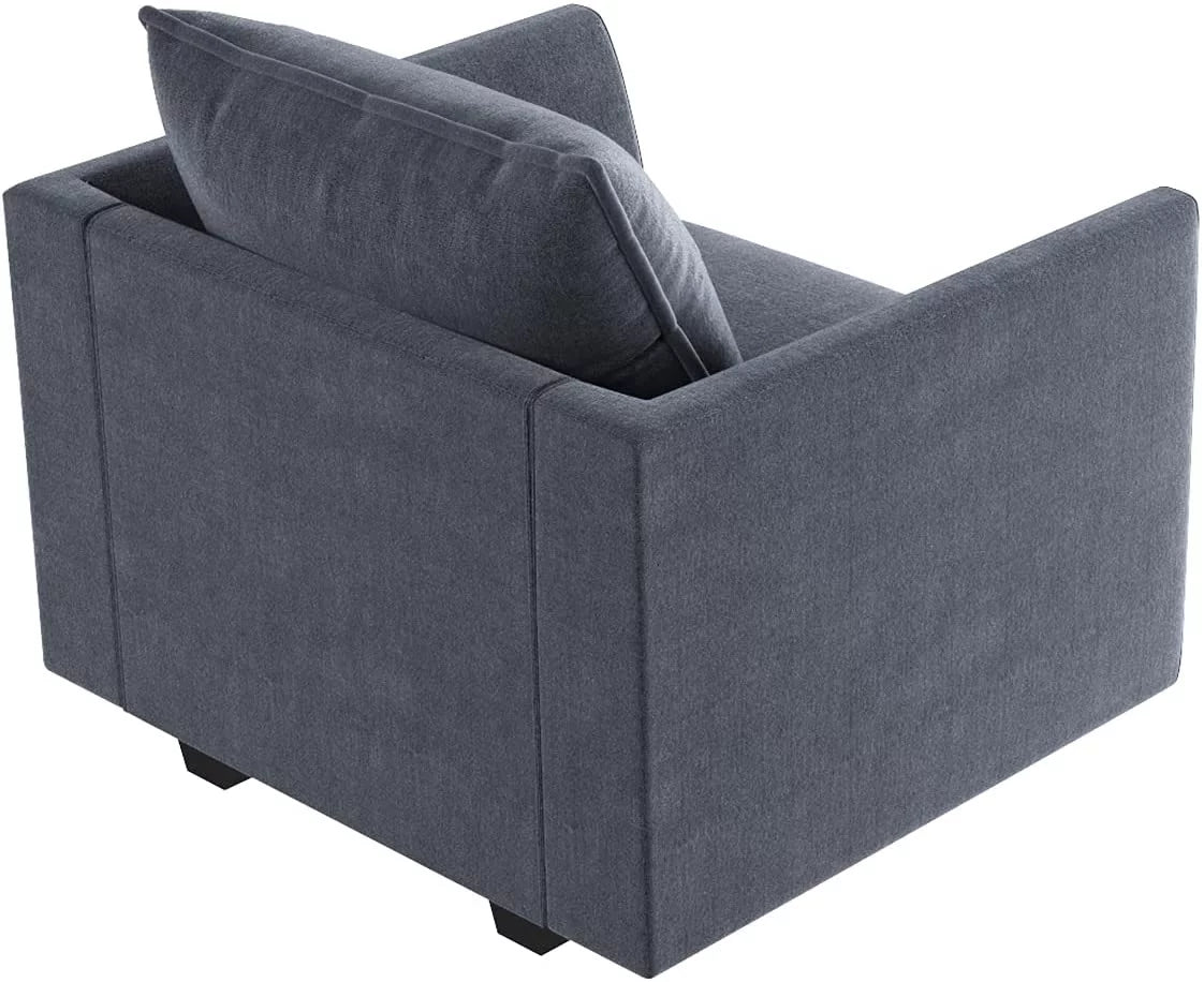 Upholstered Fabric Accent Chair with Pillow D965826